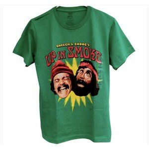 Cheech & Chong Up In Smoke Green Graphic Tee Small
